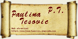 Paulina Tešović vizit kartica